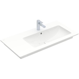 Villeroy & Boch Venticello - Meuble lavabo 1000x500 mm, avec trop-plein, trou de robinetterie, CeramicPlus, blanc alpin 4134R1R1