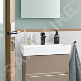 Villeroy & Boch Collaro - Lavabo 550x440 mm, sans trop-plein, trou de robinetterie, CeramicPlus, Stone White 4A3356RW
