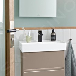 Villeroy & Boch Collaro - Lavabo 600x470 mm, avec trop-plein, trou de robinetterie, CeramicPlus, Stone White 4A3360RW