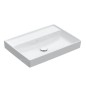 Villeroy & Boch Collaro - Lavabo 650x470 mm, sans trop-plein, sans trou de robinetterie, CeramicPlus, Stone White 4A3368RW Villeroy & Boch Collaro - Lavabo 650x470 mm, sans trop-plein, sans trou de robinetterie, CeramicPlus, Stone White 4A3368RW