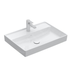 Villeroy & Boch Collaro - Lavabo 650x470 mm, sans trop-plein, trou de robinetterie, CeramicPlus, blanc alpin 4A3366R1