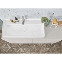 Villeroy & Boch Collaro - Meuble lavabo 1000x470 mm, sans trop-plein, trou de robinetterie, blanc alpin 4A33A201