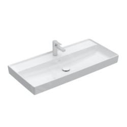 Villeroy & Boch Collaro - Meuble lavabo 1000x470 mm, sans trop-plein, trou de robinetterie, CeramicPlus, blanc alpin 4A33A2R1