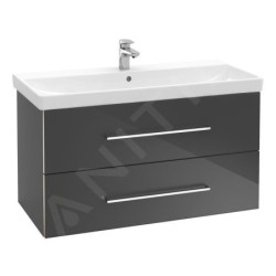 Villeroy & Boch Avento - Meuble lavabo 1000x470 mm, avec trop-plein, trou de robinetterie, blanc alpin 4156A501