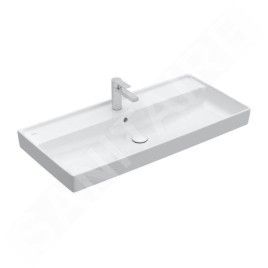 Villeroy & Boch Collaro - Meuble lavabo 1000x470 mm, avec trop-plein, trou de robinetterie, blanc alpin 4A331G01