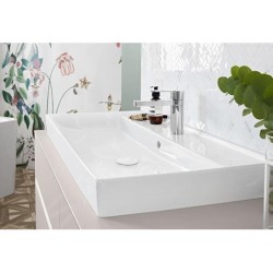 Villeroy & Boch Collaro - Meuble lavabo 1000x470 mm, avec trop-plein, trou de robinetterie, blanc alpin 4A33A501