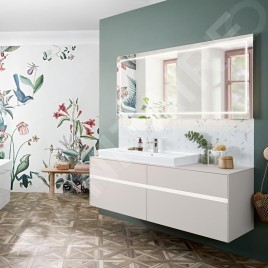 Villeroy & Boch Collaro - Meuble lavabo 1000x470 mm, avec trop-plein, trou de robinetterie, CeramicPlus, Stone White 4A331GRW