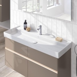 Villeroy & Boch Collaro - Meuble lavabo 1200x470 mm, sans trop-plein, trou de robinetterie, CeramicPlus, blanc alpin 4A33C2R1