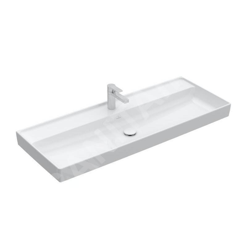 Villeroy & Boch Collaro - Meuble lavabo 1200x470 mm, sans trop-plein, trou de robinetterie, CeramicPlus, Stone White 4A33C2RW Villeroy & Boch Collaro - Meuble lavabo 1200x470 mm, sans trop-plein, trou de robinetterie, CeramicPlus, Stone White 4A33C2RW