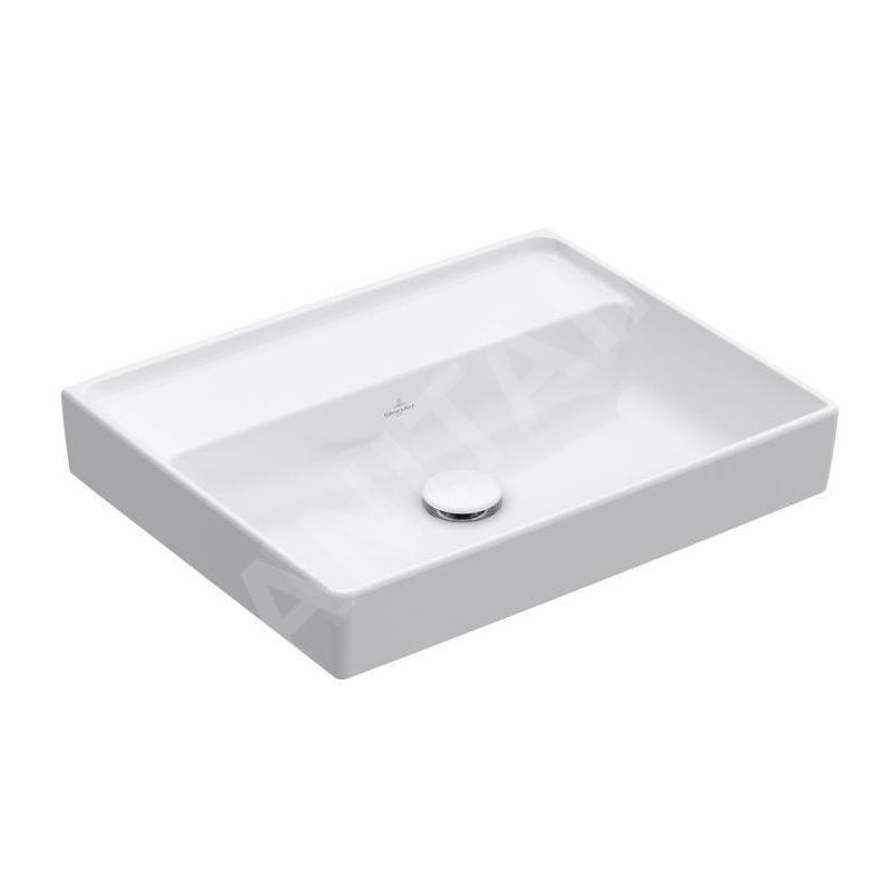 Villeroy & Boch Collaro - Meuble lavabo 600x470 mm, sans trop-plein, sans trou de robinetterie, CeramicPlus, Stone White Villeroy & Boch Collaro - Meuble lavabo 600x470 mm, sans trop-plein, sans trou de robinetterie, CeramicPlus, Stone White