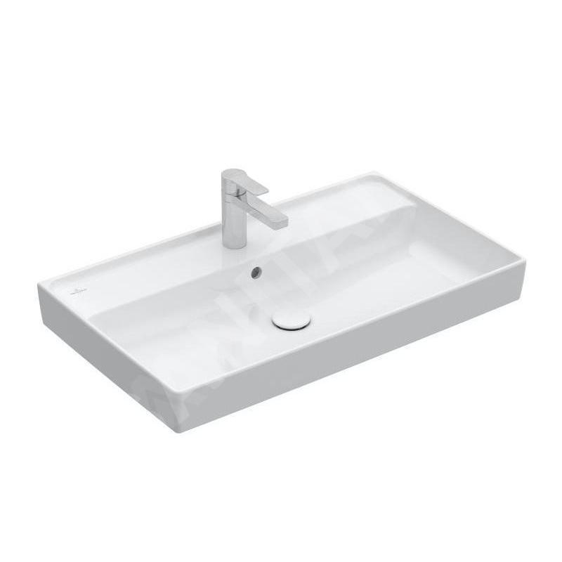 Villeroy & Boch Collaro - Meuble lavabo 800x470 mm, avec trop-plein, trou de robinetterie, blanc alpin 4A338G01 Villeroy & Boch Collaro - Meuble lavabo 800x470 mm, avec trop-plein, trou de robinetterie, blanc alpin 4A338G01