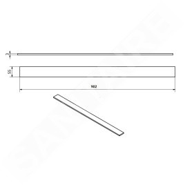 I-Drain Liquid - Grille pour bac à douche Liquid, longueur 90 cm, or EDRO.G.0900