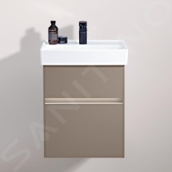 Villeroy & Boch Collaro - Lave-mains 500x400 mm, sans trop-plein, un trou de robinetterie, CeramicPlus, Star White 433451RW