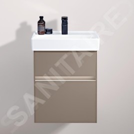 Villeroy & Boch Collaro - Meuble lave-mains 500x400 mm, avec trop-plein, un trou de robinetterie, blanc alpin 43345G01