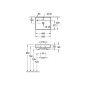 Villeroy & Boch Collaro - Meuble lave-mains 500x400 mm, avec trop-plein, un trou de robinetterie, CeramicPlus, blanc alpin