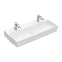 Villeroy & Boch Memento 2.0 - Meuble double vasque 1000x470 mm, sans trop-plein, 2 trous de robinetterie, blanc alpin 4A221K01