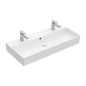 Villeroy & Boch Memento 2.0 - Meuble double vasque 1000x470 mm, avec trop-plein, 2 trous de robinetterie, blanc alpin 4A221L01