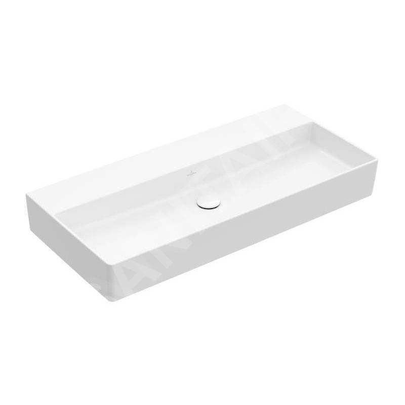 Villeroy & Boch Memento 2.0 - Lavabo 1000x470 mm, sans trop-plein, sans trou de robinetterie, blanc alpin 4A22A301 Villeroy & Boch Memento 2.0 - Lavabo 1000x470 mm, sans trop-plein, sans trou de robinetterie, blanc alpin 4A22A301