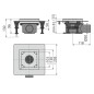 Alcadrain Douchegoten - Siphon de sol latéral 13x13 cm, bas, combiné avec un obturateur d'odeurs SMART, sans grille APV120