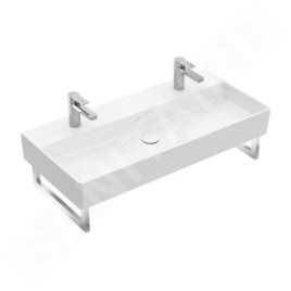 Villeroy & Boch Memento 2.0 - Lavabo 1200x470 mm, sans trop-plein, trou de robinetterie, CeramicPlus, blanc alpin 4A22C2R1