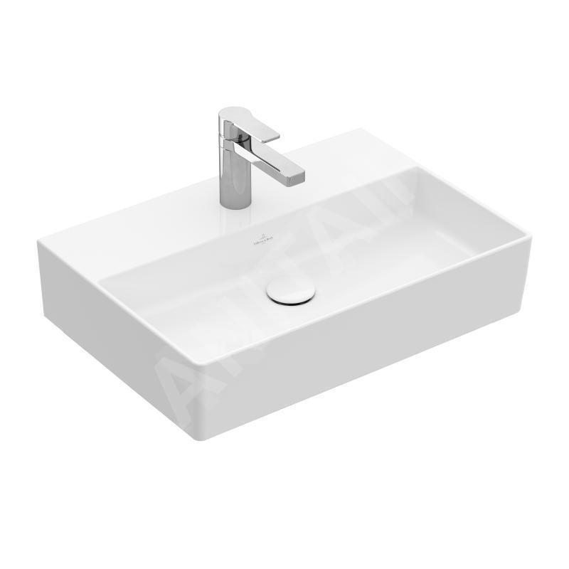 Villeroy & Boch Memento 2.0 - Lavabo 500x420 mm, sans trop-plein, trou de robinetterie, CeramicPlus, blanc alpin 4A2251R1 Villeroy & Boch Memento 2.0 - Lavabo 500x420 mm, sans trop-plein, trou de robinetterie, CeramicPlus, blanc alpin 4A2251R1