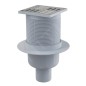 Alcadrain Douchegoten - Siphon de sol droit 11x11 cm, combiné avec le bouchon anti-odeur SMART, acier inoxydable APV32