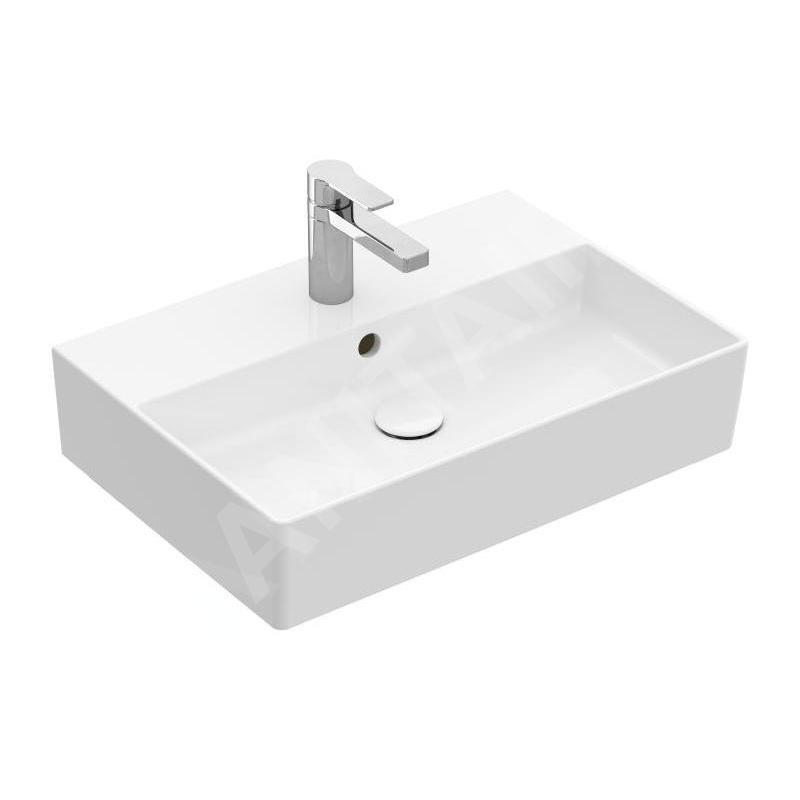 Villeroy & Boch Memento 2.0 - Lavabo 600x420 mm, avec trop-plein, trou de robinetterie, CeramicPlus, blanc alpin 4A2260R1 Villeroy & Boch Memento 2.0 - Lavabo 600x420 mm, avec trop-plein, trou de robinetterie, CeramicPlus, blanc alpin 4A2260R1