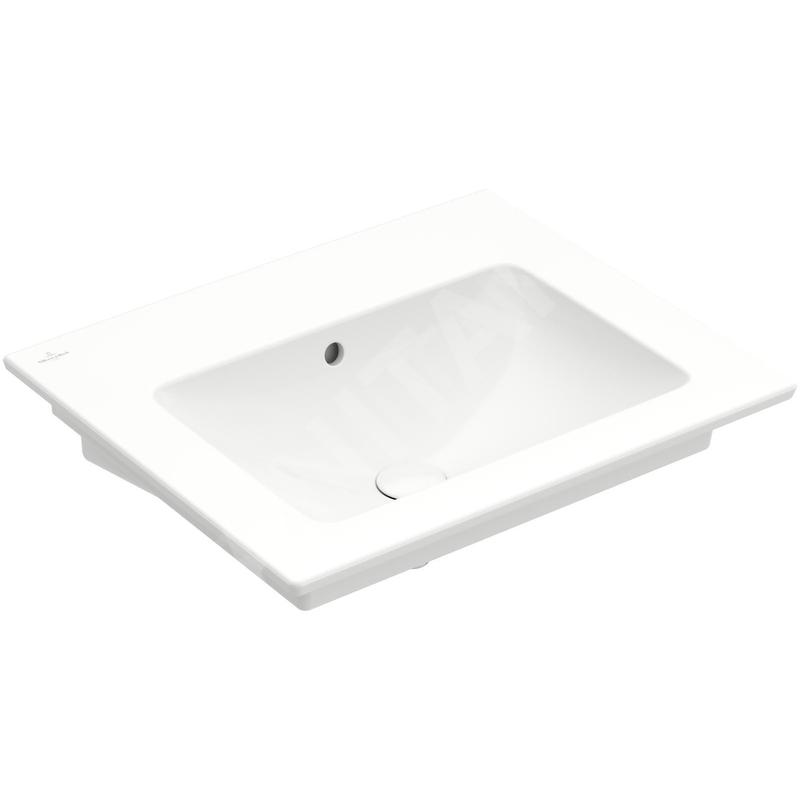 Villeroy & Boch Venticello - Lavabo 600x500 mm, avec trop-plein, sans trou de robinetterie, CeramicPlus, blanc alpin 412462R1 Villeroy & Boch Venticello - Lavabo 600x500 mm, avec trop-plein, sans trou de robinetterie, CeramicPlus, blanc alpin 412462R1