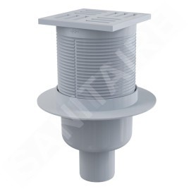 Alcadrain Douchegoten - Siphon de sol, droit 11x11 cm, arrêt des odeurs d'eau, plastique APV6111