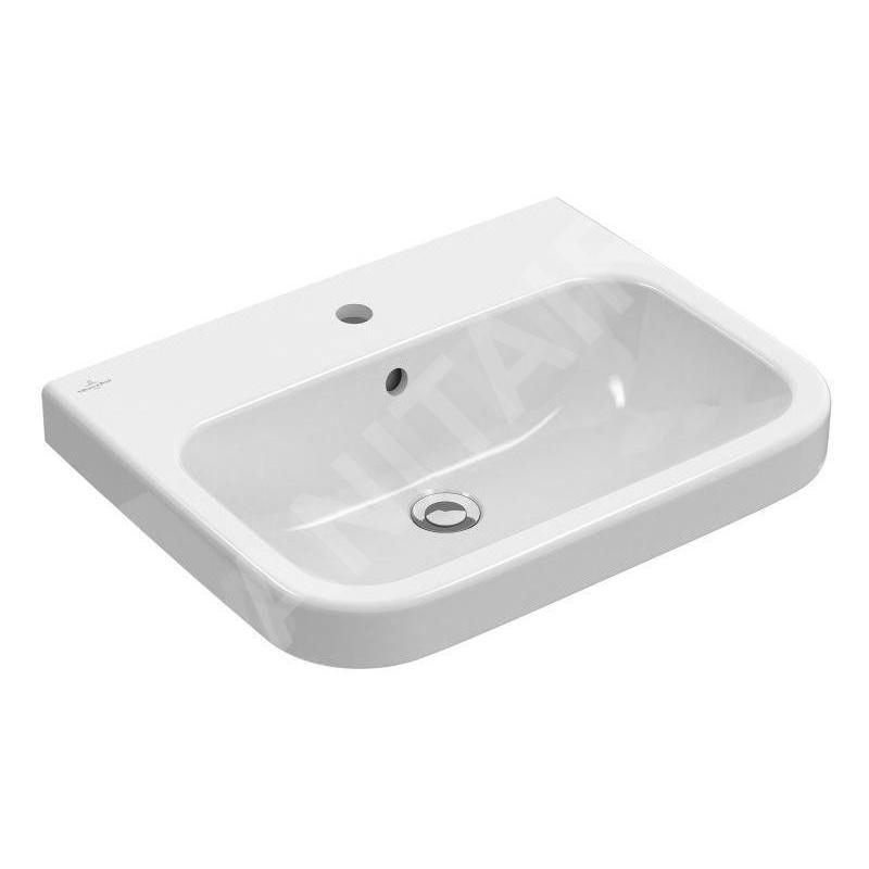 Villeroy & Boch Architectura - Lavabo 650x470 mm, avec trop-plein, trou de robinetterie, CeramicPlus, blanc alpin 418865R1 Villeroy & Boch Architectura - Lavabo 650x470 mm, avec trop-plein, trou de robinetterie, CeramicPlus, blanc alpin 418865R1