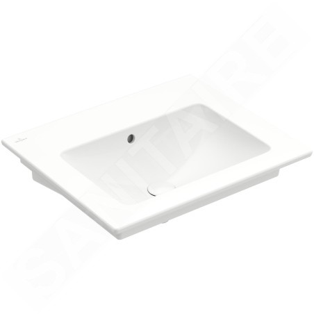 Villeroy & Boch Venticello - Lavabo 650x500 mm, avec trop-plein, sans trou de robinetterie, blanc alpin 41246701