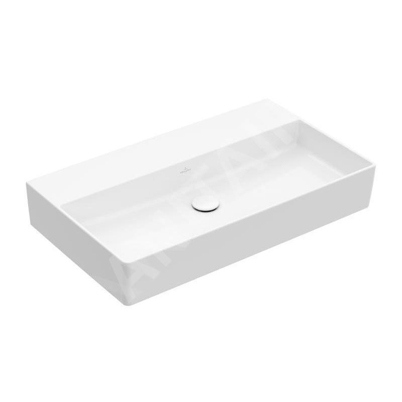Villeroy & Boch Memento 2.0 - Lavabo 800x470 mm, sans trop-plein, sans trou de robinetterie, blanc alpin 4A228301 Villeroy & Boch Memento 2.0 - Lavabo 800x470 mm, sans trop-plein, sans trou de robinetterie, blanc alpin 4A228301