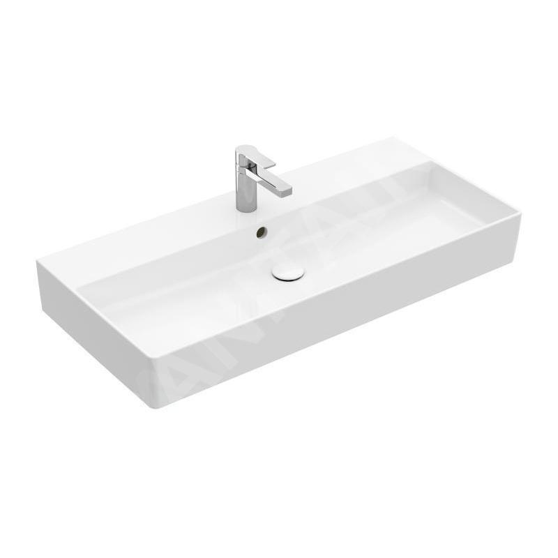 Villeroy & Boch Memento 2.0 - Meuble lavabo 1000x470 mm, avec trop-plein, trou de robinetterie, CeramicPlus, blanc alpin Villeroy & Boch Memento 2.0 - Meuble lavabo 1000x470 mm, avec trop-plein, trou de robinetterie, CeramicPlus, blanc alpin