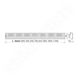 Alcadrain Grilles - Grille pour bac à douche 550 mm, acier inoxydable DREAM-550L