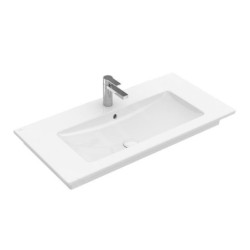 Villeroy & Boch Venticello - Meuble lavabo 1000x500 mm, avec trop-plein, trou de robinetterie, blanc alpin 4104AL01