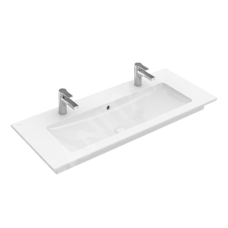 Villeroy & Boch Venticello - Meuble lavabo 1200x500 mm, avec trop-plein, 2 trous de robinetterie, blanc alpin 4104CK01 Villeroy & Boch Venticello - Meuble lavabo 1200x500 mm, avec trop-plein, 2 trous de robinetterie, blanc alpin 4104CK01