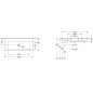 Villeroy & Boch Venticello - Meuble lavabo 1200x500 mm, avec trop-plein, sans trou de robinetterie, blanc alpin 4104CJ01