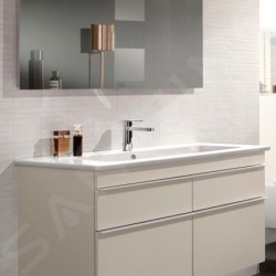 Villeroy & Boch Venticello - Meuble lavabo 1200x500 mm, avec trop-plein, trou de robinetterie, blanc alpin 4104CL01