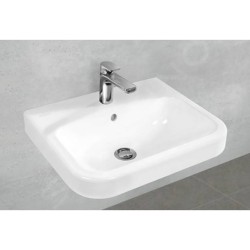 Villeroy & Boch Architectura - Meuble lavabo 650x470 mm, avec trop-plein, trou de robinetterie, CeramicPlus, blanc alpin