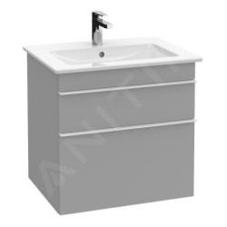 Villeroy & Boch Venticello - Meuble lavabo 650x500 mm, avec trop-plein, trou de robinetterie, CeramicPlus, blanc alpin 4124G6R1