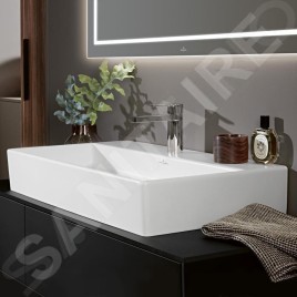 Villeroy & Boch Memento 2.0 - Meuble lavabo 800x470 mm, avec trop-plein, trou de robinetterie, blanc alpin 4A228G01