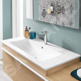 Villeroy & Boch Venticello - Meuble lavabo 800x500 mm, avec trop-plein, trou de robinetterie, blanc alpin 41048L01