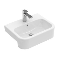 Villeroy & Boch Architectura - Vasque semi-encastrée 550x430 mm, avec trop-plein, avec trou de robinetterie, CeramicPlus, blanc