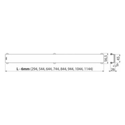 Alcadrain Grilles - Grille pour bac à douche 300 mm, verre/vert GL1202-300
