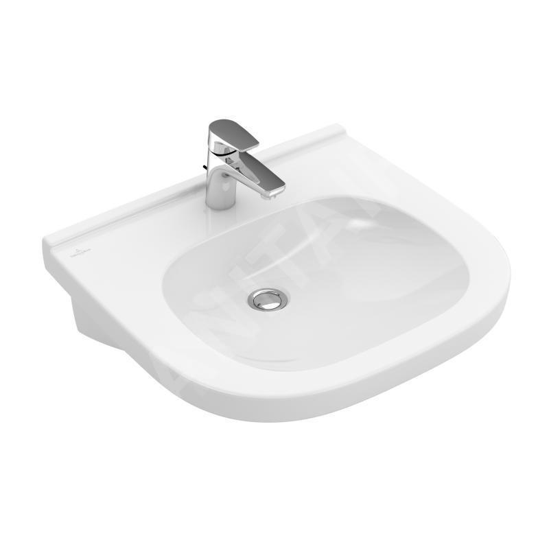 Villeroy & Boch ViCare - Lavabo Vita 610x550 mm, sans trop-plein, avec trou de robinetterie, CeramicPlus, blanc alpin 411961R1 Villeroy & Boch ViCare - Lavabo Vita 610x550 mm, sans trop-plein, avec trou de robinetterie, CeramicPlus, blanc alpin 411961R1