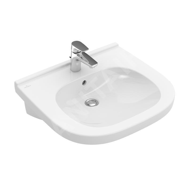 Villeroy & Boch ViCare - Lavabo Vita 610x550 mm, avec trop-plein, avec trou de robinetterie, blanc alpin 41196001 Villeroy & Boch ViCare - Lavabo Vita 610x550 mm, avec trop-plein, avec trou de robinetterie, blanc alpin 41196001