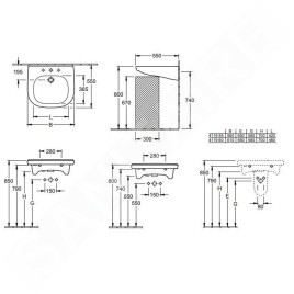 Villeroy & Boch ViCare - Lavabo Vita 610x550 mm, avec trop-plein, avec trou de robinetterie, blanc alpin 41196001