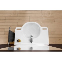 Villeroy & Boch ViCare - Lavabo Vita 800x550 mm, sans trop-plein, avec trou de robinetterie, CeramicPlus, blanc alpin 412081R1