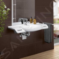 Villeroy & Boch ViCare - Lavabo Vita 800x550 mm, sans trop-plein, avec trou de robinetterie, CeramicPlus, blanc alpin 412081R1