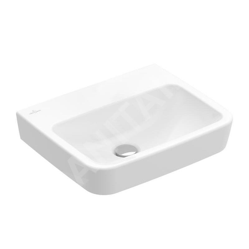 Villeroy & Boch O.novo - Lave-mains 450x370 mm, sans trop-plein, sans trou de robinetterie, blanc alpin 43444801